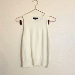 Ann Taylor Cashmere Sweater Vest Off White Quiet Luxury